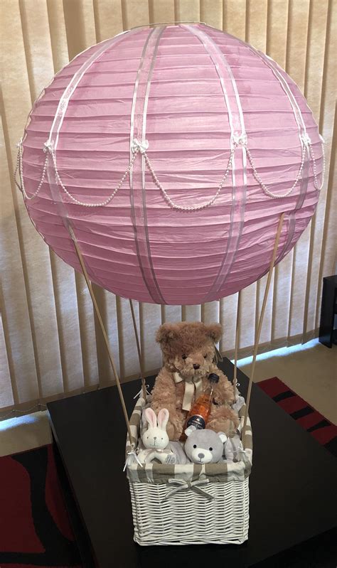 baby shower hot air balloon gift basket